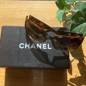 Chanel oversized sunglasses w/ Swarovski crystals